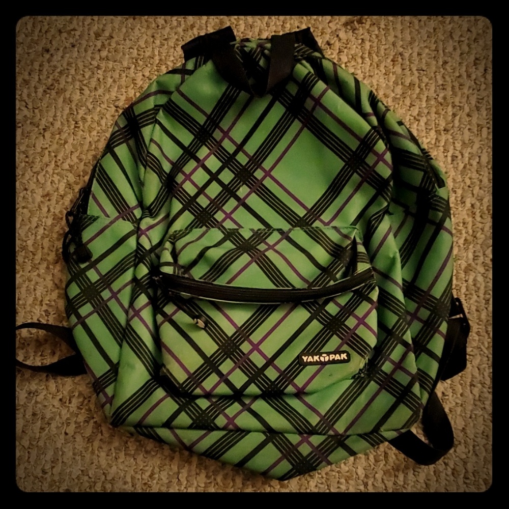 Green backpack